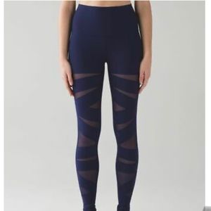 Lululemon wunder under high times tech mesh navy